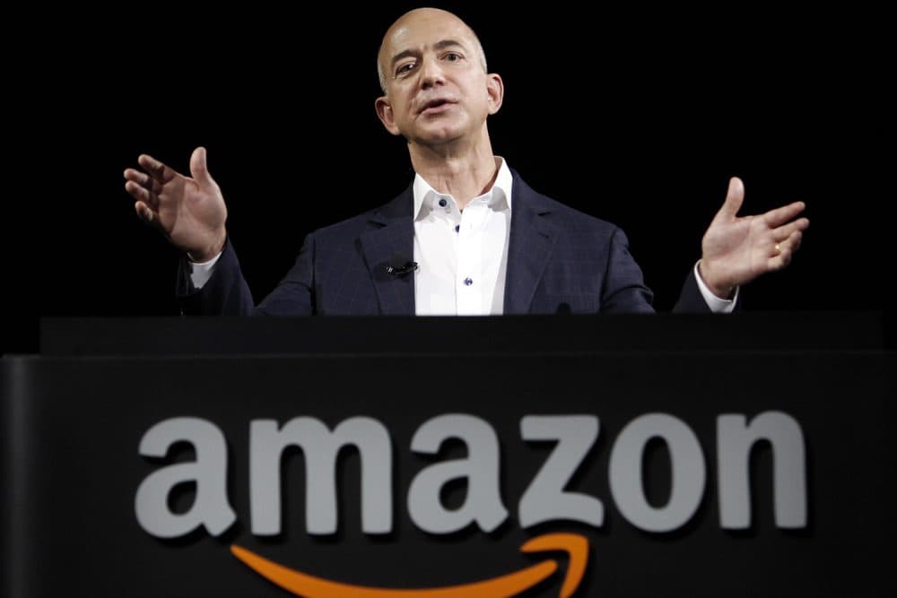 Jeff Bezos, CEO and founder of Amazon, speaks in 2012. (Reed Saxon/AP)