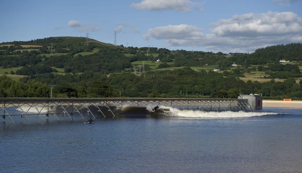 Surf Snowdonia in Britain created the longest man-made surf wave in the world. (OLI SCARFF/AFP/Getty Images)