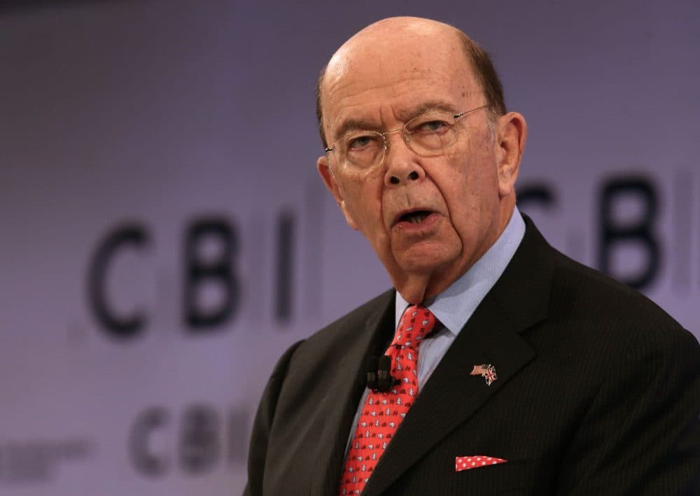 Secretary of Commerce Wilbur Ross addresses delegates at the annual Confederation of British Industry (CBI) conference in London, on Nov. 6, 2017. (Daniel Leal-Olivas/AFP/Getty Images)