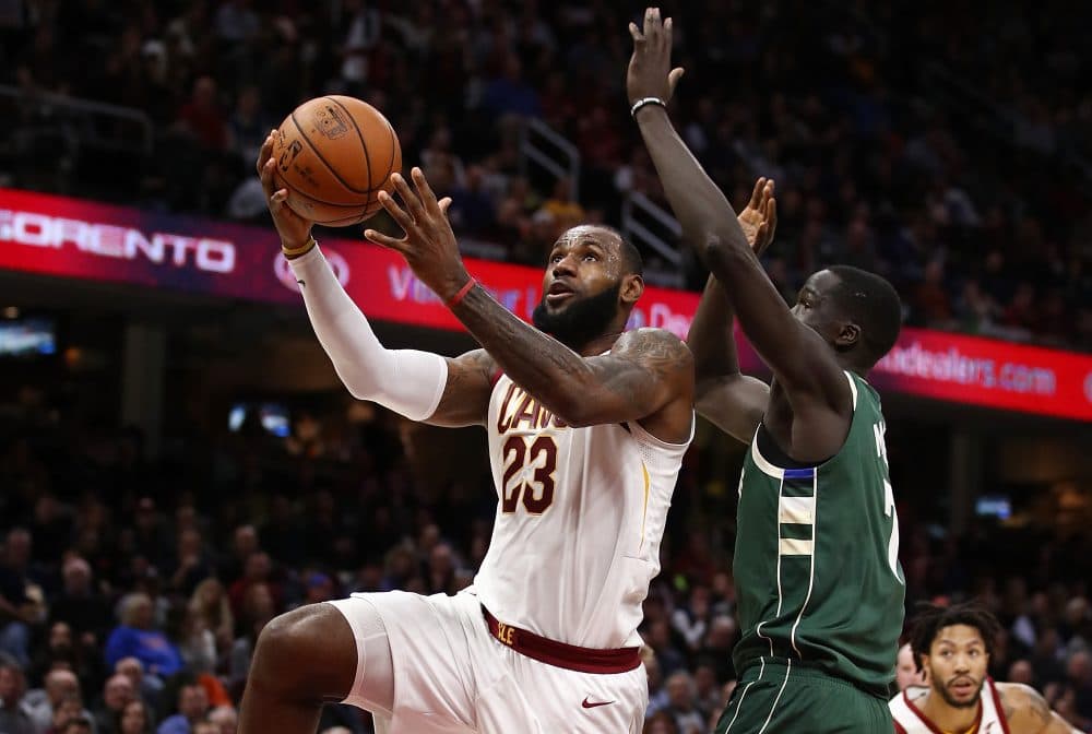 LeBron James adds even more points to his career total of more than 29,000. (Gregory Shamus/Getty Images)