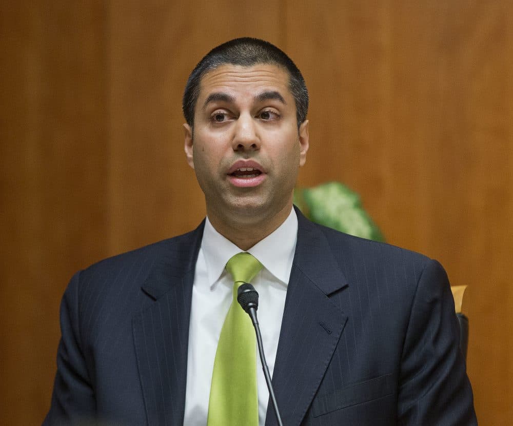 In this Feb. 26, 2015, file photo, Federal Communication Commission Commissioner Ajit Pai speaks during an open hearing and vote on net neutrality in Washington. The FCC is planning to vote in November on proposals to roll back ownership rules that were meant to support diverse voices in local media. (Pablo Martinez Monsivais/AP)