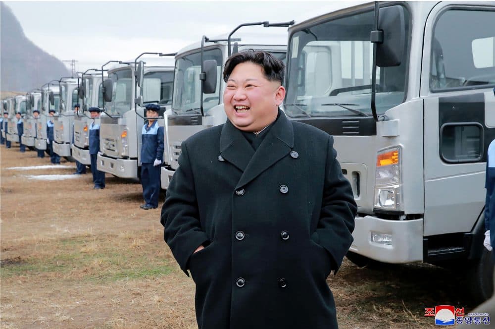 This undated photo released by North Korea's official Korean Central News Agency (KCNA) on Nov. 21, 2017 shows North Korean leader Kim Jong Un at the Sungri Motor Complex in South Pyongan Province. (STR/AFP/Getty Images)