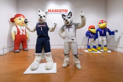 “Mascots! Mask Performance in the 21st Century,” an exhibit at the Ballard Institute and Museum through Feb. 11. (Courtesy Ballard Institute and Museum)