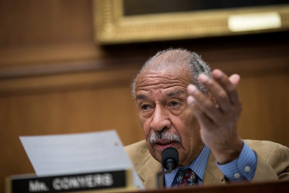 Rep. John Conyers (D-Mich.) questions witnesses during a House Judiciary Committee hearing concerning the oversight of the U.S. refugee admissions program, on Capitol Hill, Oct. 26, 2017 in Washington, D.C. (Drew Angerer/Getty Images)