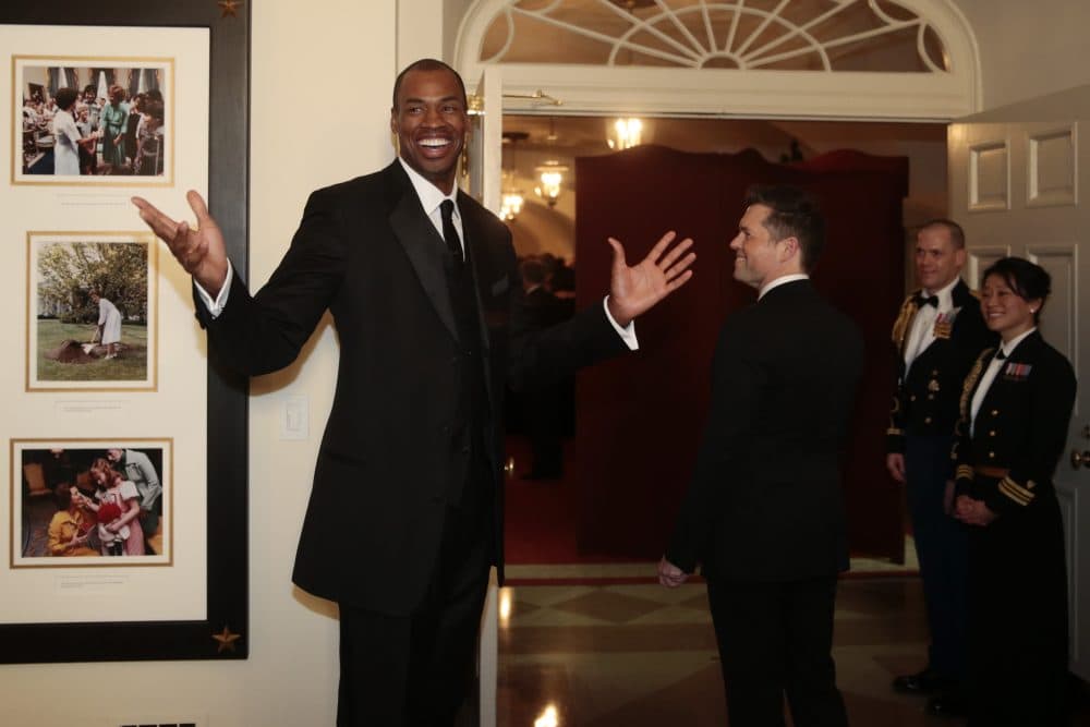 Jason Collins visits the White House (again) in February, 2014. (Andrew Harrer-Pool/Getty Images)