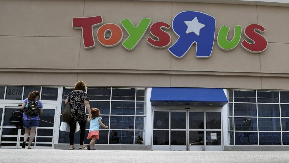 In this Tuesday, Sept. 19, 2017, photo, shoppers walk into a Toys R Us store, in San Antonio. (Eric Gay/AP)