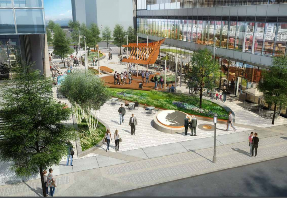 An artist's rendering of part of Seaport Square (Courtesy WS Development)