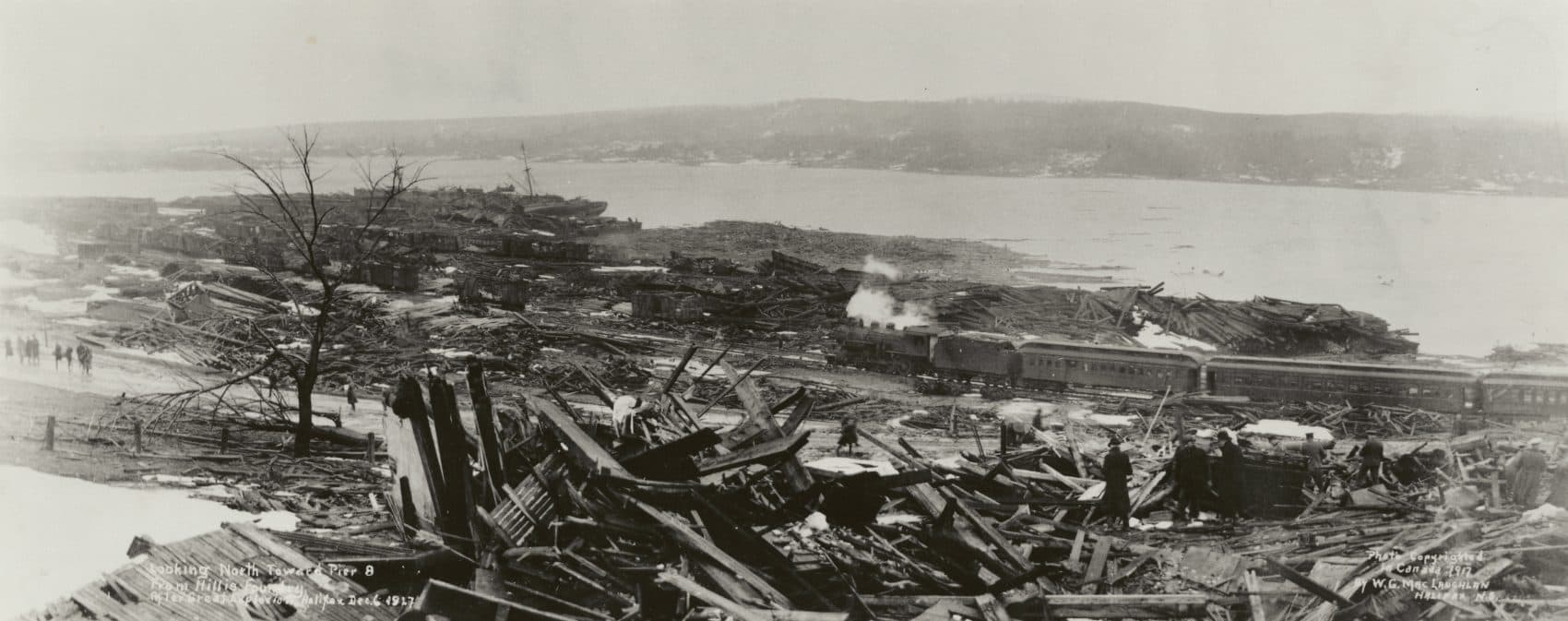Some of the devastation in Halifax, Nova Scotia after the December 6, 1917 explosion. (Courtesy HarperCollins/Nova Scotia Archives)