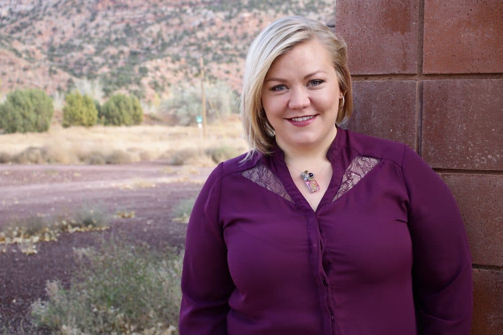 Elissa Wall wrote a book about her time in the FLDS church and her arranged marriage when she was just 14 years old. Despite her experiences as part of the church, she moved back to Short Creek and also has her own business based there. (Jackie Hai/KJZZ)