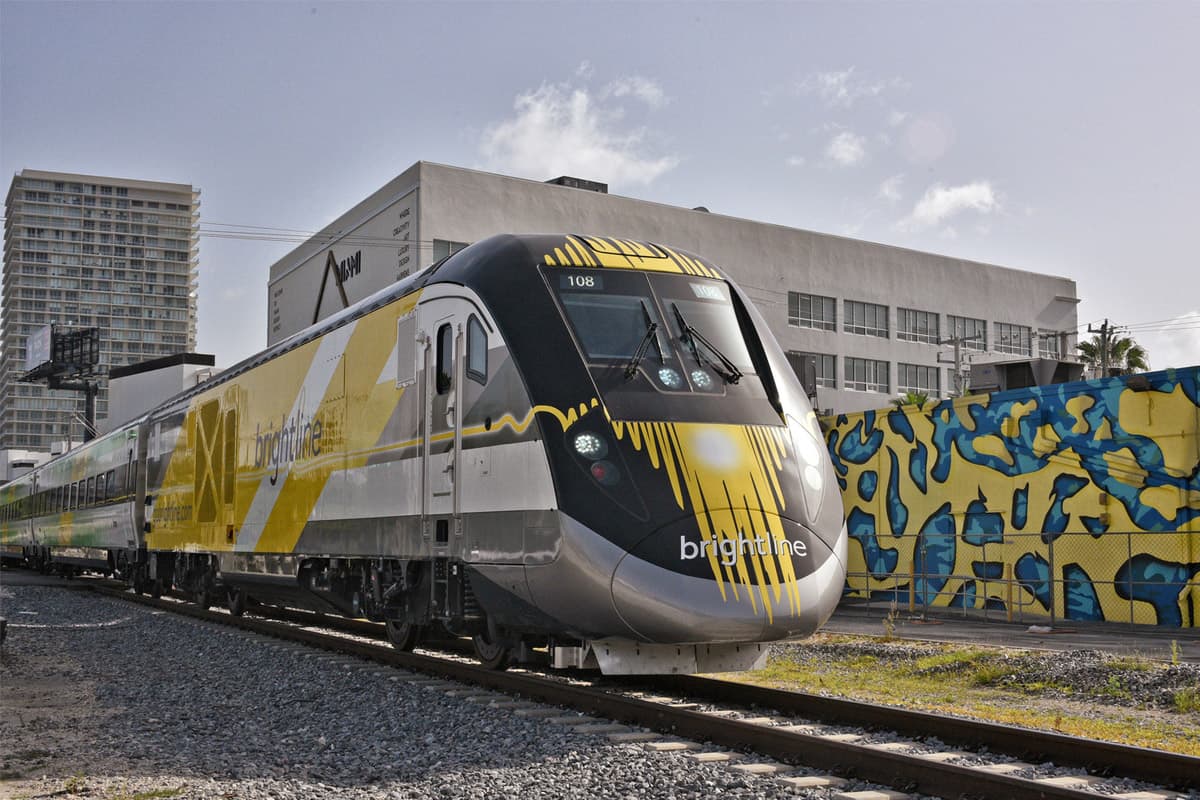 The Brightline rail service opened in Florida in January, with trains running between West Palm Beach and Fort Lauderdale. (Courtesy of Brightline)