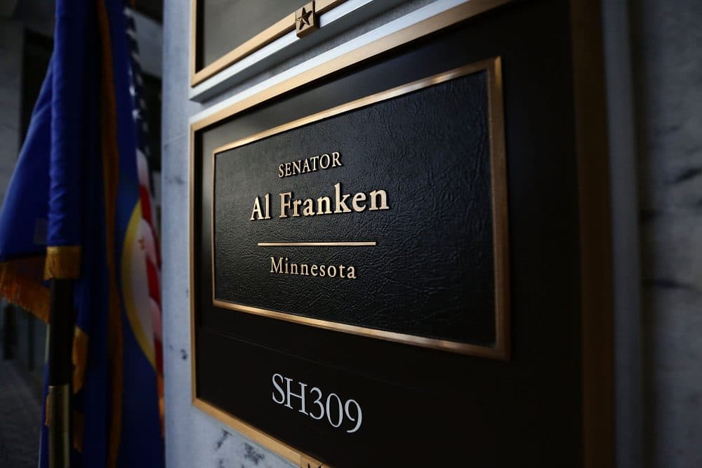 The sign of U.S. Sen. Al Franken's office is seen on Capitol Hill Dec. 7, 2017 in Washington, D.C. (Alex Wong/Getty Images)