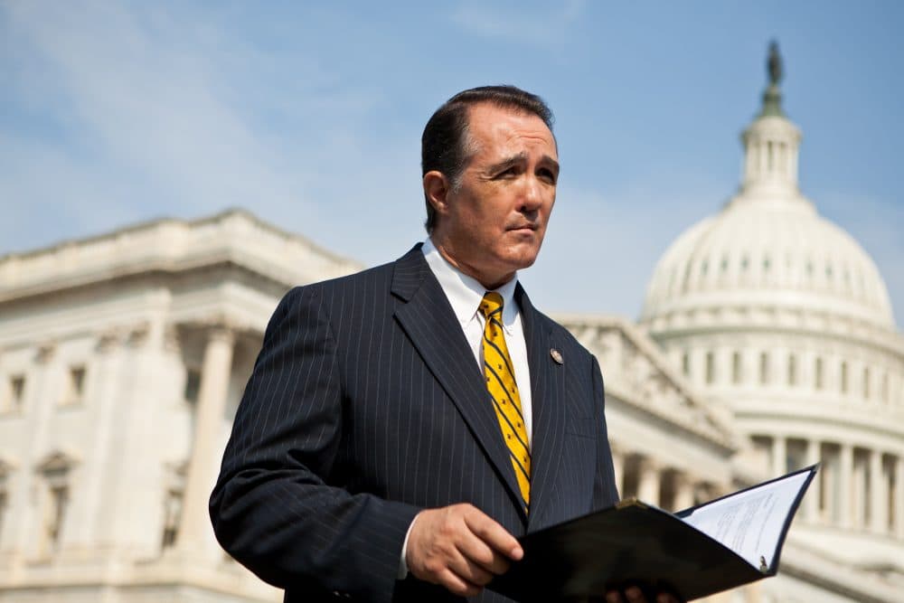 Rep. Trent Franks (R-Ariz.) listens during a news conference on Capitol Hill on Sept. 15, 2011, in Washington, D.C. (Brendan Hoffman/Getty Images)