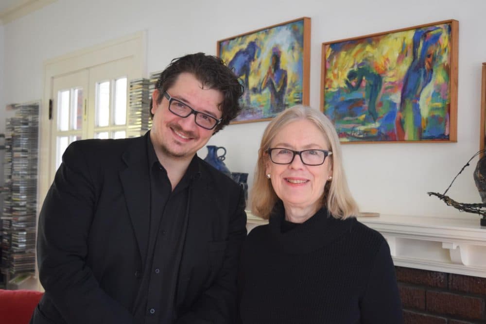 Domenico Boyagian (left) and Margaret Brouwer, conductor and composer for Voice of the Lake. (Elizabeth Miller/Great Lakes Today)