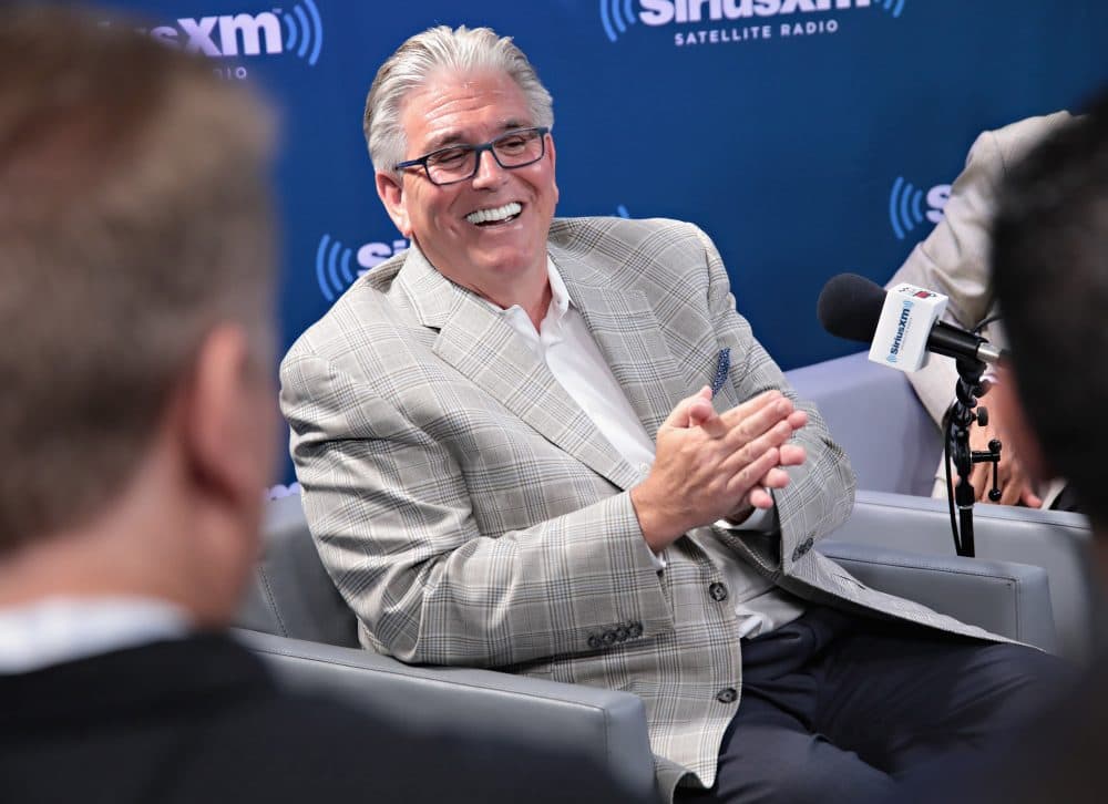 Mike Francesa (pictured) and Chris Russo of &quot;Mike and the Mad Dog&quot; get together for a SiriusXM Town Hall hosted by Chazz Palminteri at SiriusXM Studios on July 6, 2017 in New York City. (Cindy Ord/Getty Images for SiriusXM)