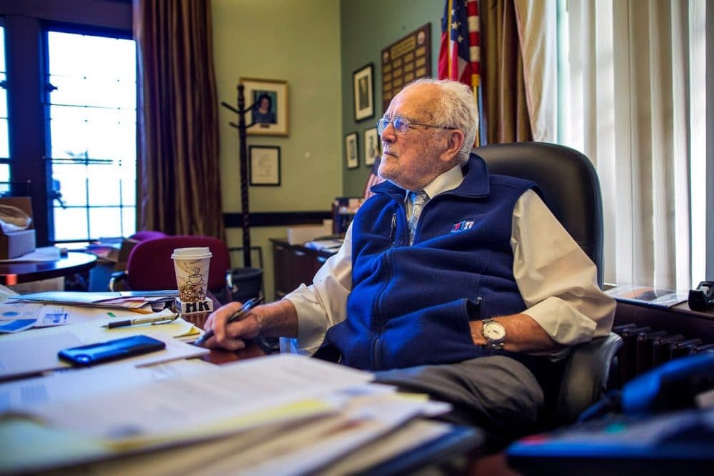 The 89-year-old was the longest-serving public official in Norwood. (Jesse Costa/WBUR)