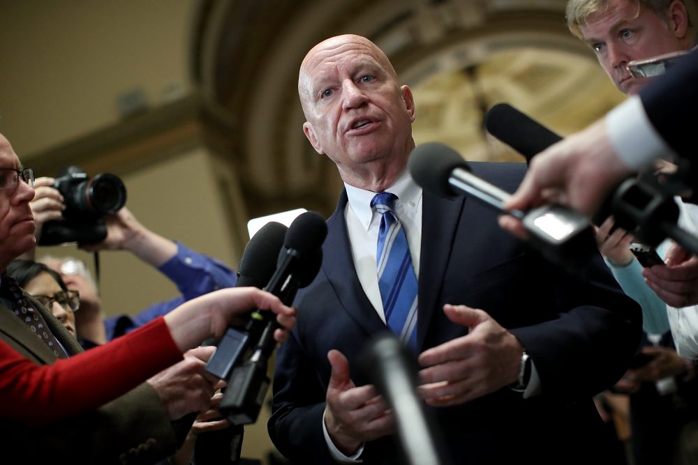House Ways and Means Chairman Kevin Brady (R-Texas) discusses progress on the tax overhaul bill with reporters at the U.S. Capitol on Dec. 15, 2017 in Washington, D.C. (Win McNamee/Getty Images)