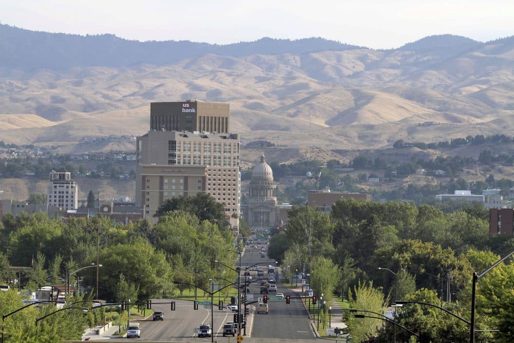 In this photo taken Tuesday, Sept. 14, 2010, traffic travels into downtown Boise, Idaho. (Charlie Litchfield/AP)