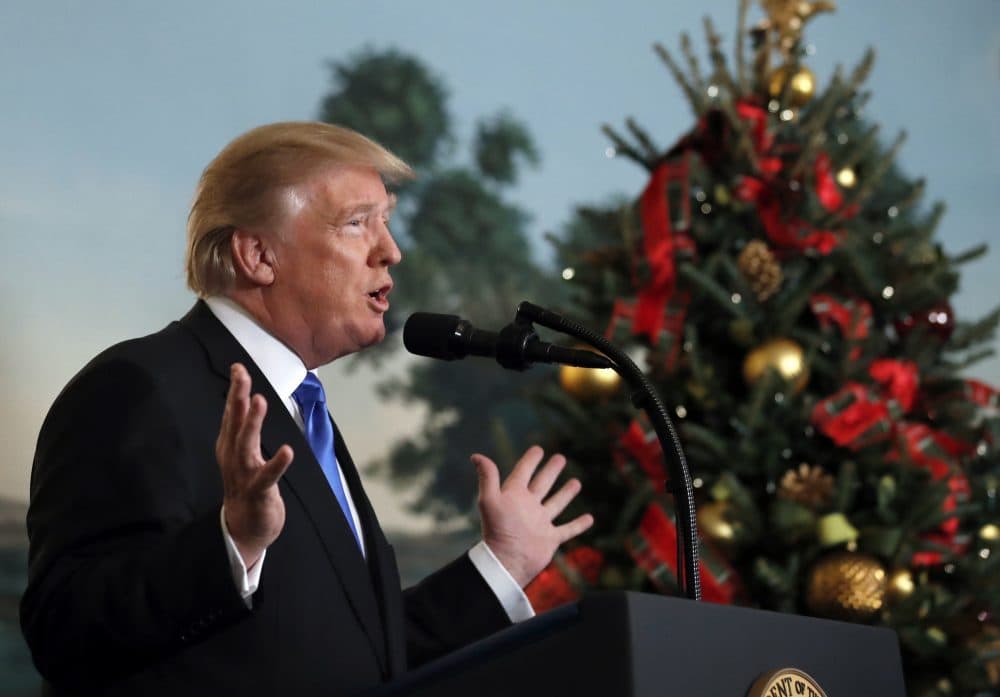 President Donald Trump recognized Jerusalem as Israel's capital on Dec. 6, 2017 despite intense Arab, Muslim and European opposition to a move that would upend decades of U.S. policy and risk potentially violent protests. (Alex Brandon/AP)