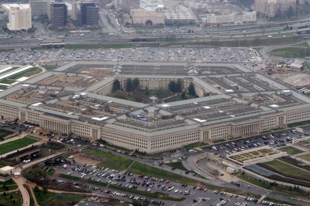 FILE - The Pentagon is seen in this aerial view in Washington, in this March 27, 2008 file photo. The Pentagon has revised its Law of War guidelines to remove wording that could permit U.S. military commanders to treat war correspondents as unprivileged belligerents if they think the journalists are sympathizing or cooperating with enemy forces. The amended manual, published on July 22, 2016, also drops wording that equated journalism with spying. (AP Photo/Charles Dharapak, File)