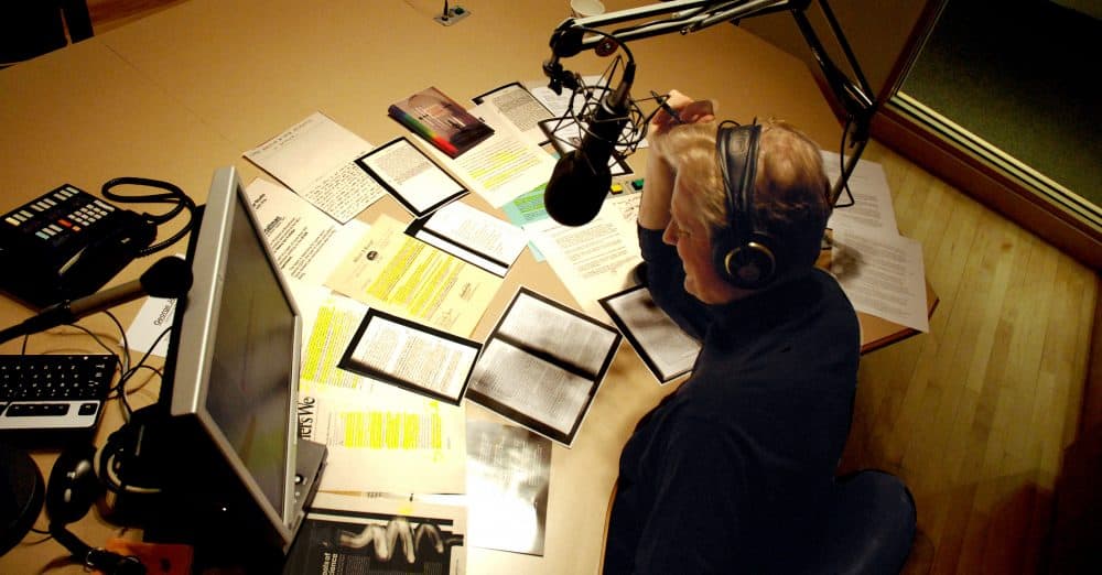 Tom Ashbrook in studio (WBUR file photo)