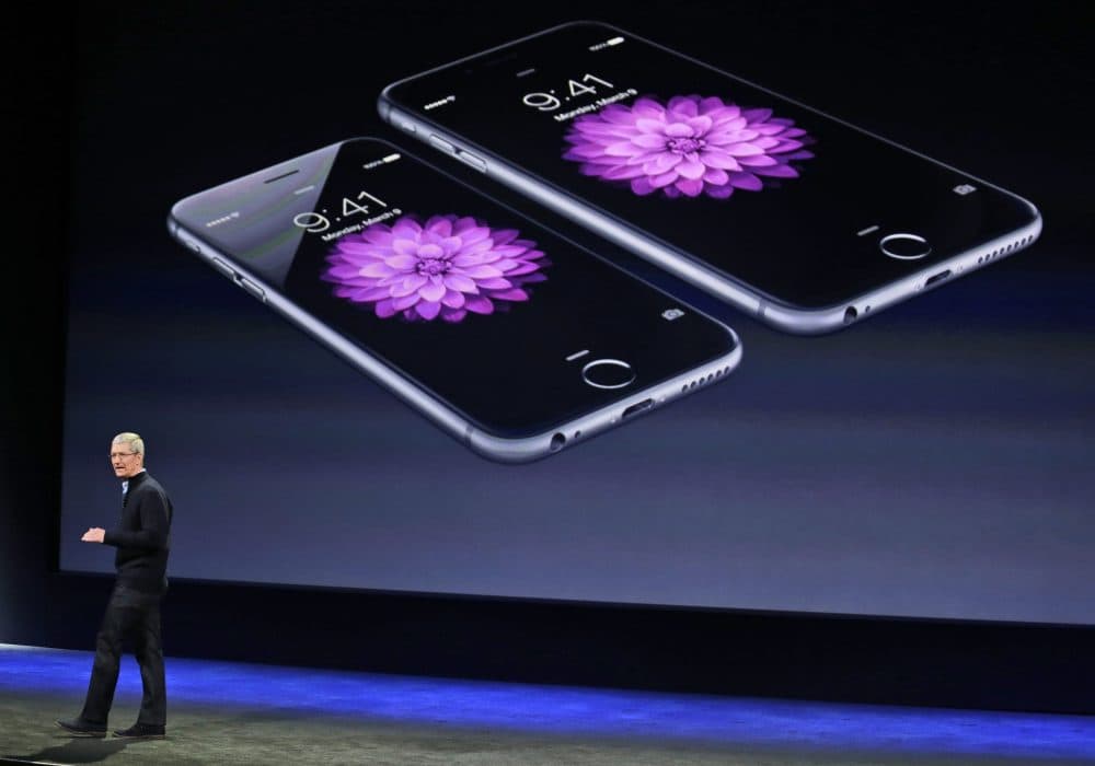 In this March 9, 2015, file photo, Apple CEO Tim Cook talks about the iPhone 6 and iPhone 6 Plus during an Apple event in San Francisco. Apple is apologizing for secretly slowing down older iPhones, which it says was necessary to avoid unexpected shutdowns related to battery fatigue. The company issued the statement on its website Thursday, Dec. 28, 2017. (Eric Risberg/AP)