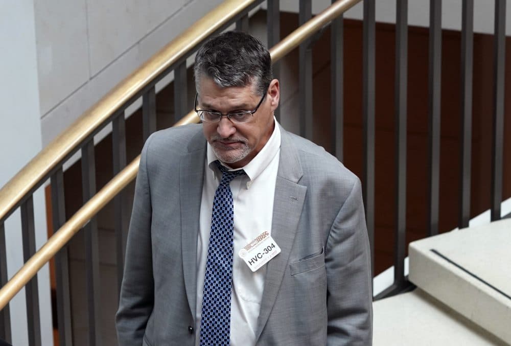 Glenn R. Simpson, co-founder of the research firm Fusion GPS, arrives for a scheduled appearance before a closed House Intelligence Committee hearing on Capitol Hill in Washington, Tuesday, Nov. 14, 2017. (Pablo Martinez Monsivais/AP)