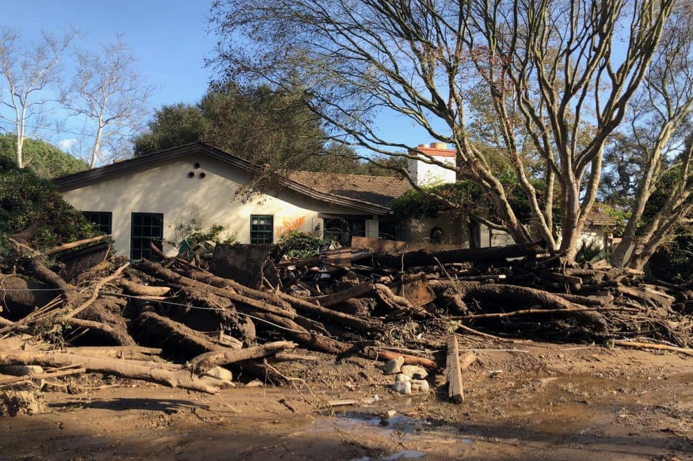 The Crail family's mudslide-damaged home in Montecito, Calif. (Courtesy of the Crail family)