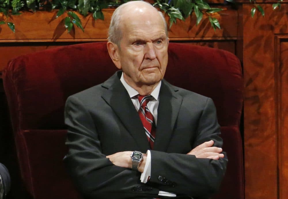 Russell M. Nelson, president of the Quorum of the Twelve Apostles of The Church of Jesus Christ of Latter-day Saints, looks on before the start of the morning session of the two-day Mormon church conference Saturday, Sept. 30, 2017, in Salt Lake City. (Rick Bowmer/AP)