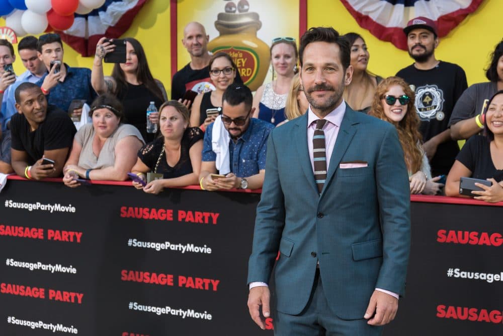 Paul Rudd arrives at the world premiere of &quot;Sausage Party&quot; at the Regency Village Theatre on Tuesday, August 9, 2016, in Los Angeles. (Willy Sanjuan/Invision/AP)