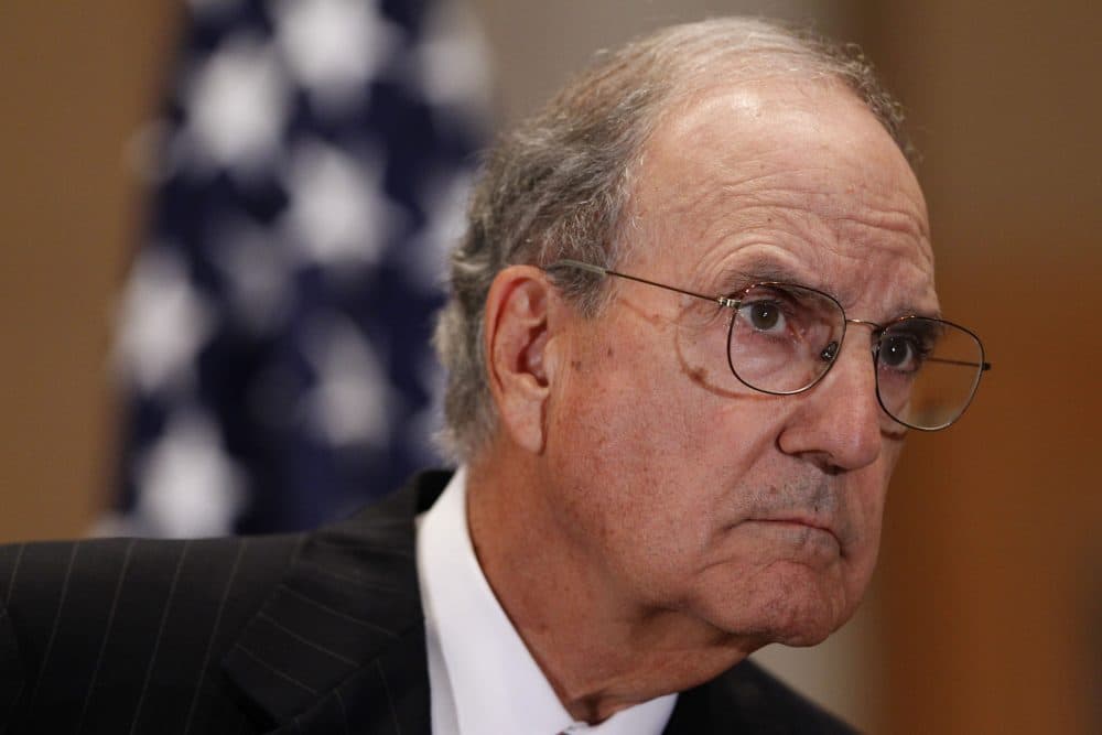 Special Envoy for Middle East Peace former Sen. George Mitchell is seen during a news conference in Jerusalem on Sept. 15, 2010. (Alex Brandon/AFP/Getty Images)