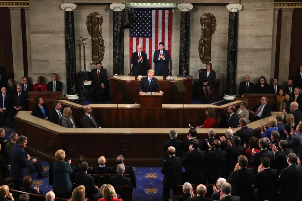 President Trump delivers the State of the Union address in the chamber of the U.S. House of Representatives, Jan. 30, 2018 in Washington. (Chip Somodevilla/Getty Images)