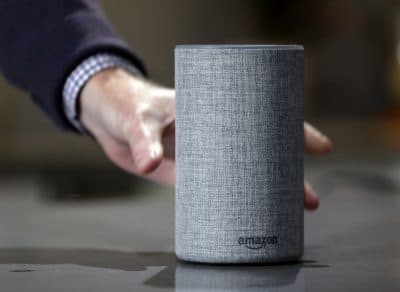 In this Wednesday, Sept. 27, 2017, file photo, a new Amazon Echo is displayed during a program announcing several new Amazon products by the company, in Seattle. (Elaine Thompson/AP)