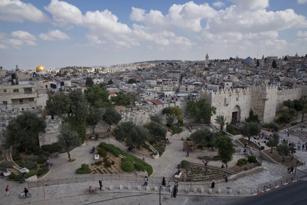 In this Saturday, May 20, 2017 photo, a view of Jerusalem Old City and Damascus Gate, Saturday, May. 20, 2017. (Oded Balilty/AP)
