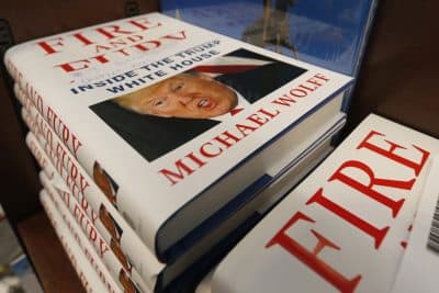 A stack of reserved &quot;Fire and Fury&quot; books by writer Michael Wolff sit on a shelf in a bookstore in Richmond, Va., Friday, Jan. 5, 2018. The new book on President Donald Trump is drawn from what he said was regular access to the West Wing and more than 200 interviews, including some three hours with Trump himself. (Steve Helber/AP)
