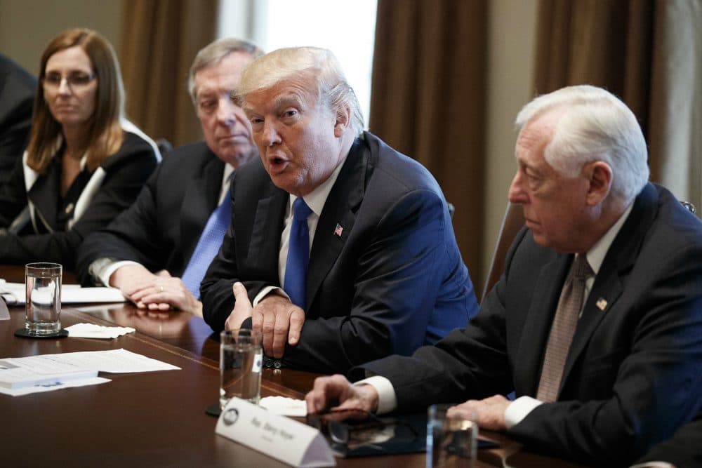 President Donald Trump speaks during a meeting with lawmakers on immigration policy in the Cabinet Room of the White House, Tuesday, Jan. 9, 2018, in Washington.  (Evan Vucci/AP)