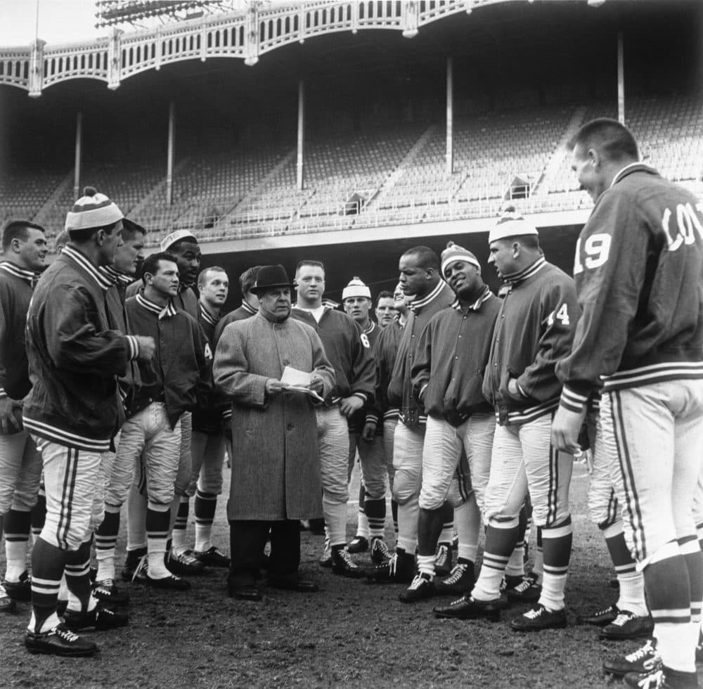 There were no ropes between the Colts and the people of Baltimore, sports writer Ron Borges says. Here the Colts are pictured with head coach Weeb Ewbank in 1958. (AP Photo)