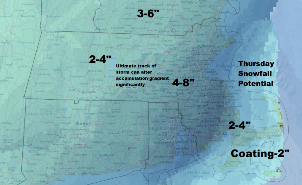 The cold will relax for the middle of the week, but it comes with a snowstorm. (Dave Epstein/WBUR)