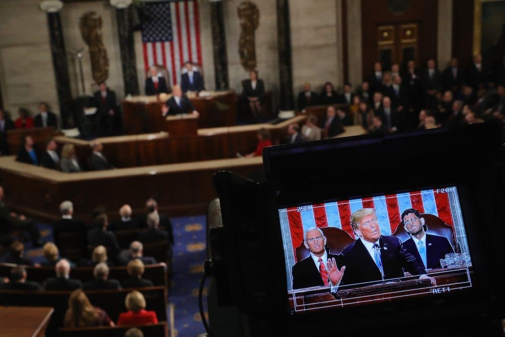 President Trump delivers the State of the Union address in the chamber of the U.S. House of Representatives Jan. 30, 2018 in Washington, D.C. (Chip Somodevilla/Getty Images)