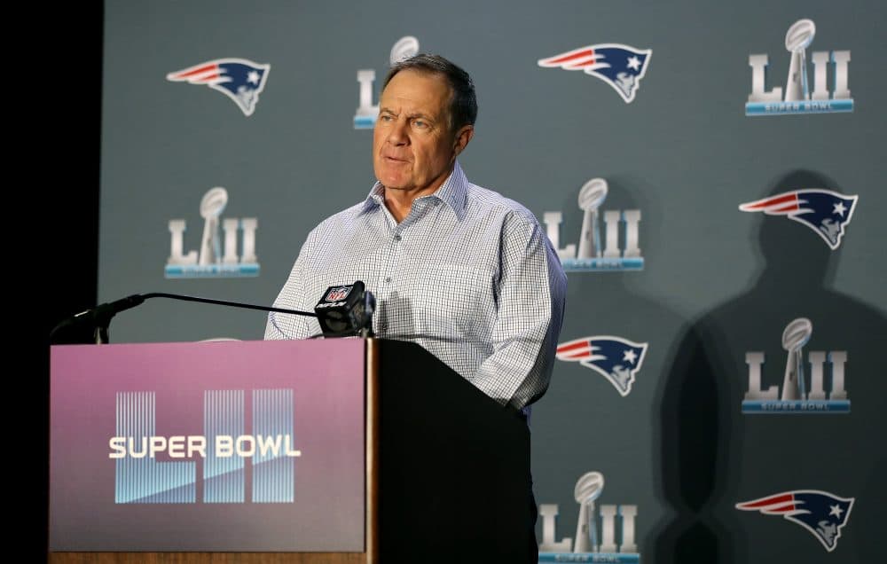 Bill Belichick was recently featured in an episode of ESPN's 30 for 30. On Sunday his team goes for their sixth Super Bowl title. (Elsa/Getty Images)