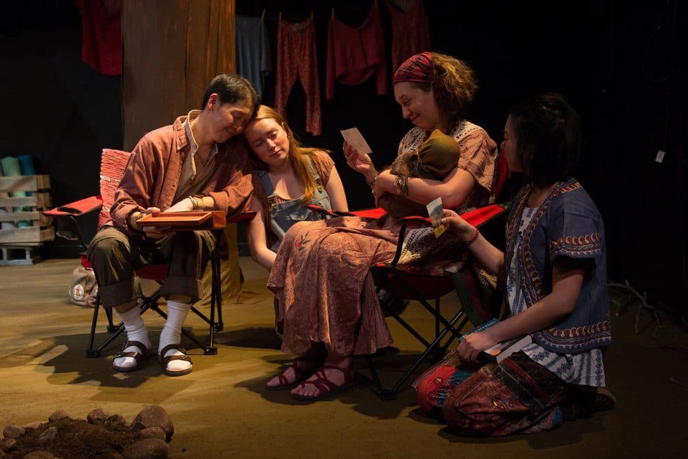 Jeffrey Song, Ivy Ryan, Janelle Mills and Khloe Alice Lin in &quot;Nomad Americana.&quot; (Courtesy Paul Fox/Fresh Ink Theatre)