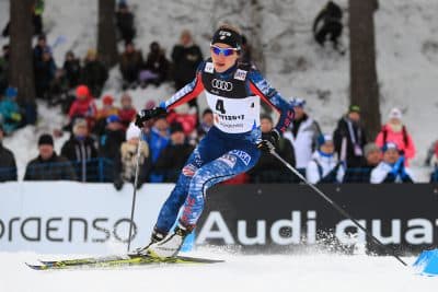Sophie Caldwell is following the tracks of family members who have skied in the Olympics before her. She'll try to do something they haven't done -- medal -- in Pyeongchang, South Korea. (Richard Heathcote/Getty Images)