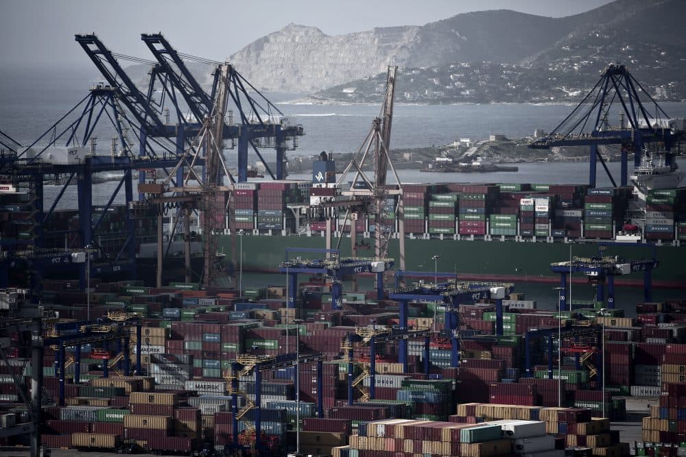 Greece's largest port in Piraeus, near Athens, in 2015. (Angelos Tzortzinis/AFP/Getty Images)