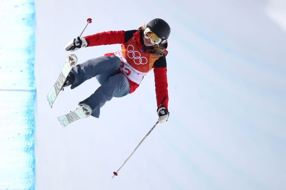 Elizabeth Swaney of Hungary competes during the women's halfpipe at the Pyeongchang Winter Olympic Games at Phoenix Snow Park on Feb. 19, 2018 in Pyeongchang, South Korea. (Cameron Spencer/Getty Images)