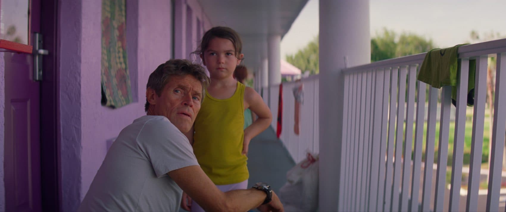 Willem Dafoe and Brooklynn Prince in &quot;The Florida Project.&quot; (Courtesy A24)