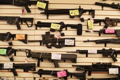 Weapons are seen on display at the K&W Gunworks store on Jan. 5, 2016 in Delray Beach, Fla. (Joe Raedle/Getty Images)