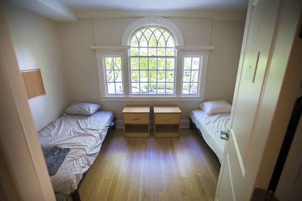 A two bed room on the second floor of New Joelyn House in Roxbury, Mass. in May 2017. (Jesse Costa/WBUR)