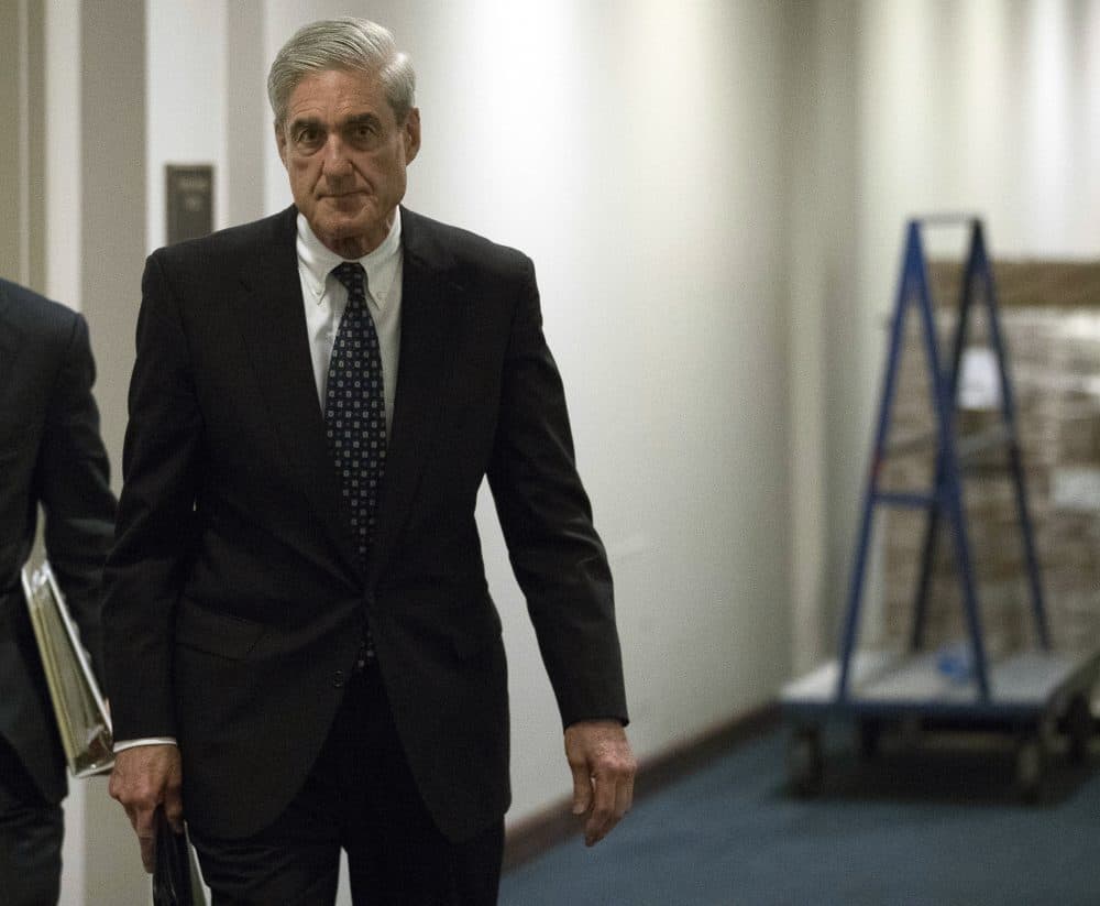 Former FBI Director Robert Mueller, the special counsel probing Russian interference in the 2016 election, departs Capitol Hill following a closed door meeting, Wednesday, June 21, 2017, in Washington. (Andrew Harnik/AP)