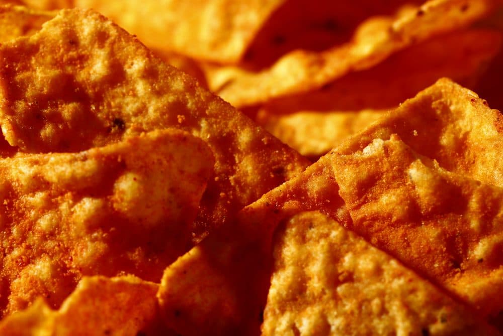 This file photo shows Nacho Cheese flavored Doritos in Philadelphia. Don’t expect to see “lady Doritos” on store shelves. The company that makes the cheesy chips said Tuesday, Feb. 6, 2018, that it’s not developing a line of Doritos designed specifically for women, despite widespread online speculation that it was. (Matt Rourke/AP)