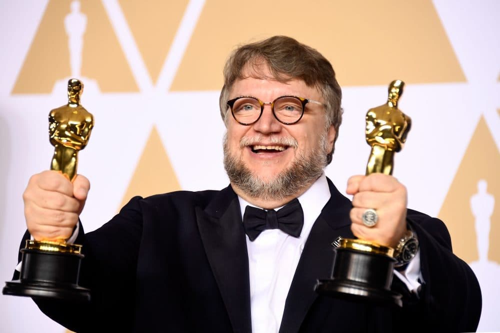 Filmmaker Guillermo del Toro, winner of the Best Director and Best Picture awards for &quot;The Shape of Water,&quot; poses in the press room during the 90th Annual Academy Awards on March 4, 2018 in Hollywood, Calif. (Frazer Harrison/Getty Images)
