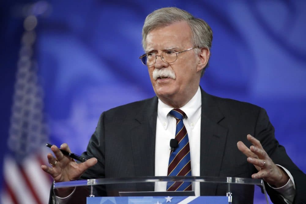 FILE - In this Feb. 24, 2017, file photo, former U.S. Ambassador to the U.N. John Bolton speaks at the Conservative Political Action Conference (CPAC) in Oxon Hill, Md. President Donald is replacing National security adviser H.R. McMaster with Bolton. (AP Photo/Alex Brandon, File)